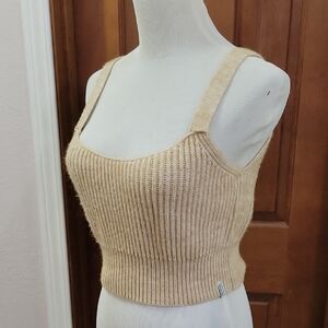 Rhythm Beige Ribbed Tank Top